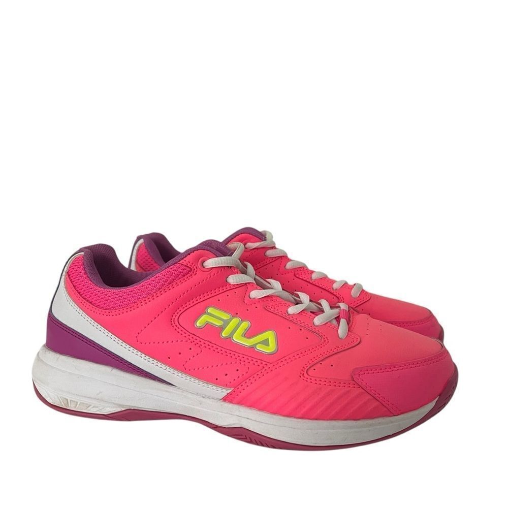 Fila Pink Rifaso Athletic Low Top Lace up Sneakers